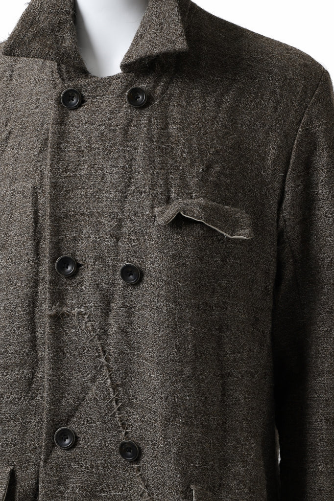 画像をギャラリービューアに読み込む, YUTA MATSUOKA double-breasted long coat / primitive wool (brown)