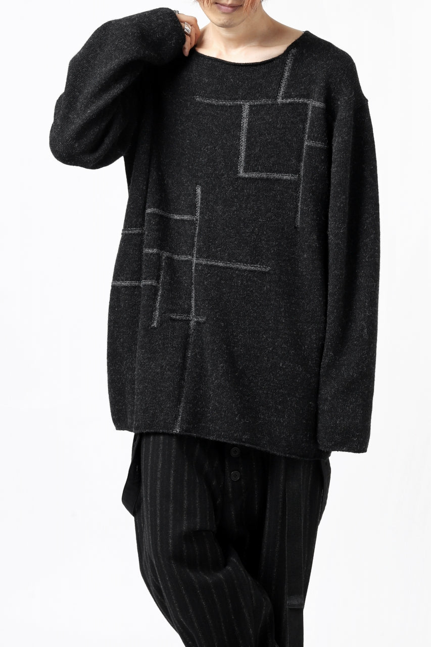 画像をギャラリービューアに読み込む, YUTA MATSUOKA knit sweater / shetland wool (black)