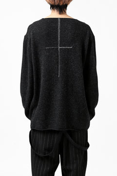 画像をギャラリービューアに読み込む, YUTA MATSUOKA knit sweater / shetland wool (black)