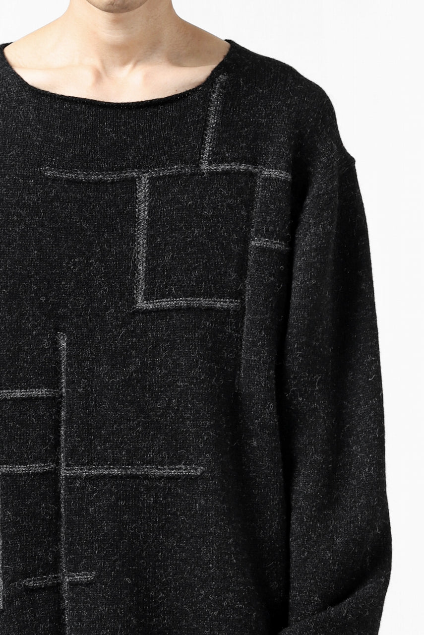 画像をギャラリービューアに読み込む, YUTA MATSUOKA knit sweater / shetland wool (black)