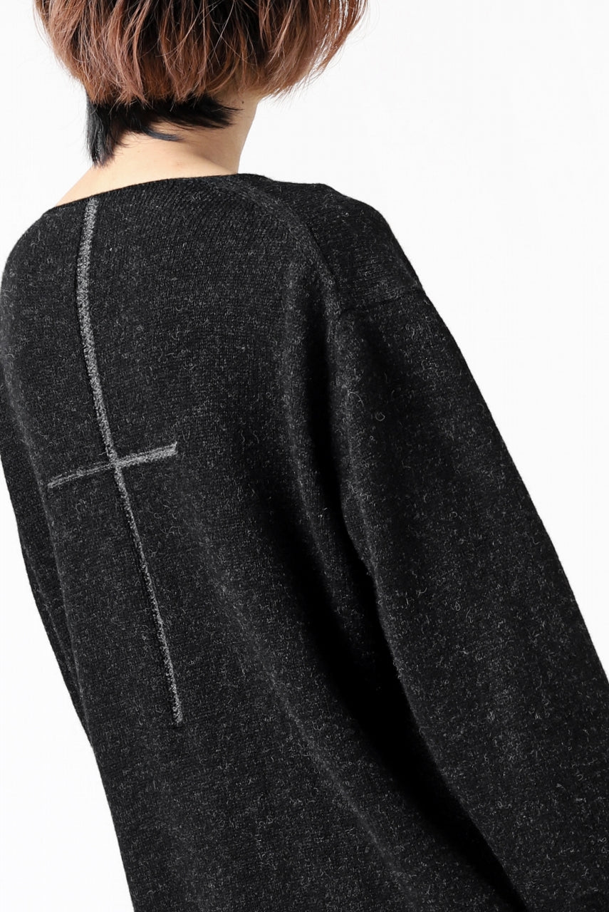 画像をギャラリービューアに読み込む, YUTA MATSUOKA knit sweater / shetland wool (black)