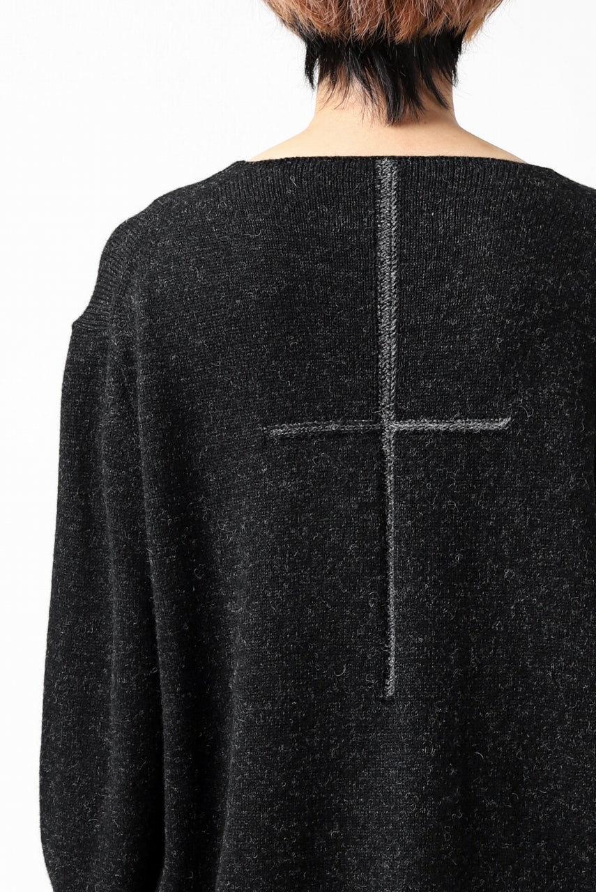画像をギャラリービューアに読み込む, YUTA MATSUOKA knit sweater / shetland wool (black)