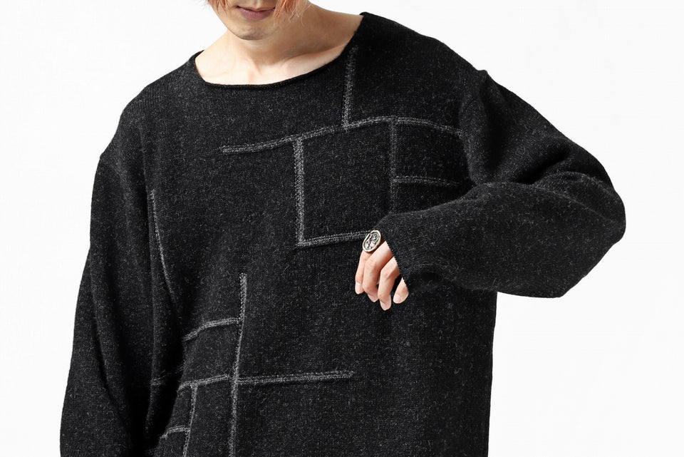 画像をギャラリービューアに読み込む, YUTA MATSUOKA knit sweater / shetland wool (black)
