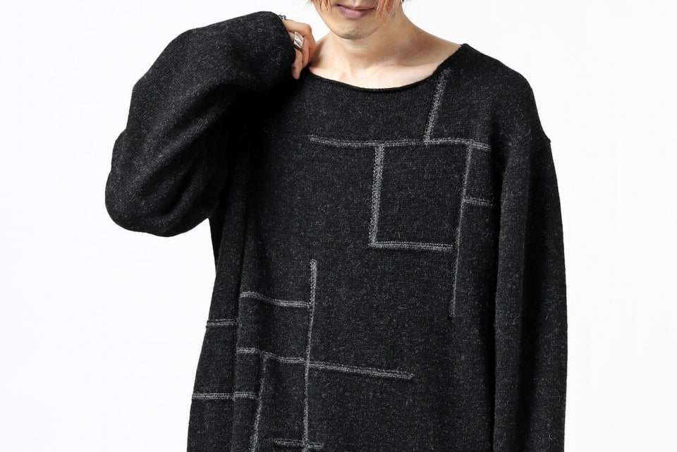 画像をギャラリービューアに読み込む, YUTA MATSUOKA knit sweater / shetland wool (black)