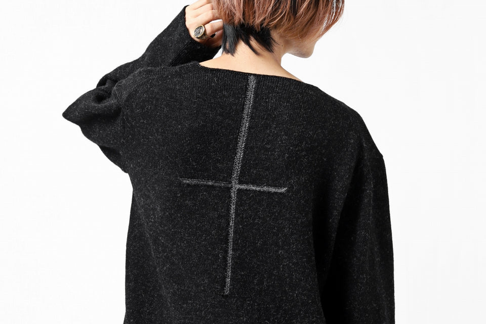 画像をギャラリービューアに読み込む, YUTA MATSUOKA knit sweater / shetland wool (black)
