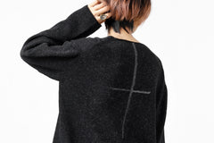 画像をギャラリービューアに読み込む, YUTA MATSUOKA knit sweater / shetland wool (black)