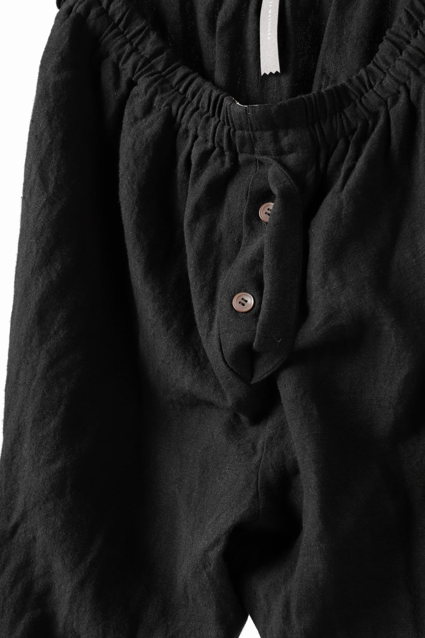 画像をギャラリービューアに読み込む, YUTA MATSUOKA easy darts pants / sofa linen (black)