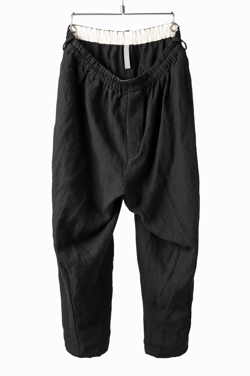 画像をギャラリービューアに読み込む, YUTA MATSUOKA easy darts pants / sofa linen (black)