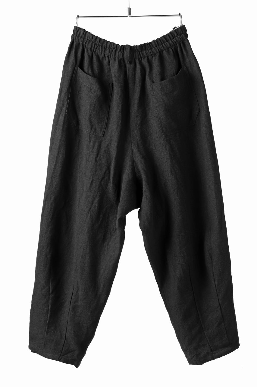 画像をギャラリービューアに読み込む, YUTA MATSUOKA easy darts pants / sofa linen (black)