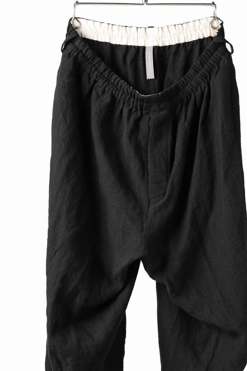 画像をギャラリービューアに読み込む, YUTA MATSUOKA easy darts pants / sofa linen (black)