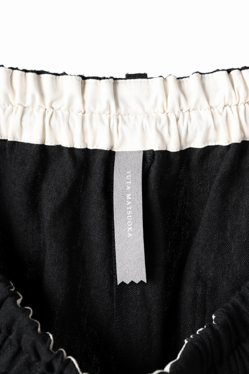 画像をギャラリービューアに読み込む, YUTA MATSUOKA easy darts pants / sofa linen (black)
