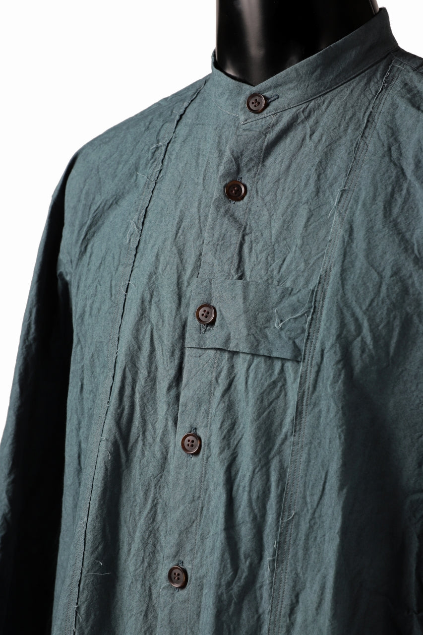 画像をギャラリービューアに読み込む, YUTA MATSUOKA semi long shirts / triple wash typewriter (light blue)