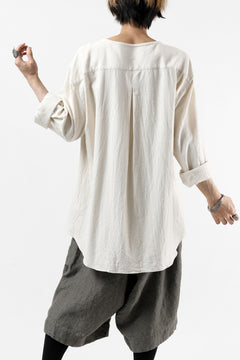 画像をギャラリービューアに読み込む, YUTA MATSUOKA round neck shirt / cotton silk nep viyella (white)