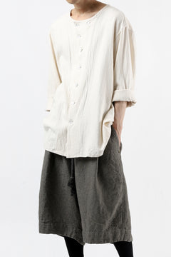 画像をギャラリービューアに読み込む, YUTA MATSUOKA round neck shirt / cotton silk nep viyella (white)
