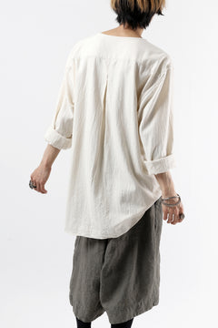 画像をギャラリービューアに読み込む, YUTA MATSUOKA round neck shirt / cotton silk nep viyella (white)