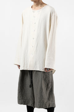 画像をギャラリービューアに読み込む, YUTA MATSUOKA round neck shirt / cotton silk nep viyella (white)