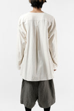 画像をギャラリービューアに読み込む, YUTA MATSUOKA round neck shirt / cotton silk nep viyella (white)