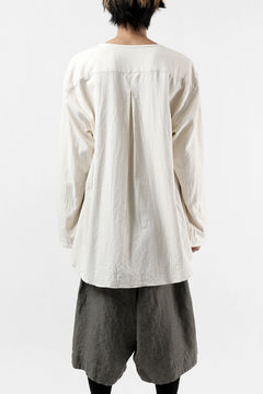 画像をギャラリービューアに読み込む, YUTA MATSUOKA round neck shirt / cotton silk nep viyella (white)