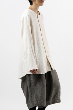 画像をギャラリービューアに読み込む, YUTA MATSUOKA round neck shirt / cotton silk nep viyella (white)