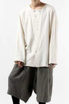 画像をギャラリービューアに読み込む, YUTA MATSUOKA round neck shirt / cotton silk nep viyella (white)