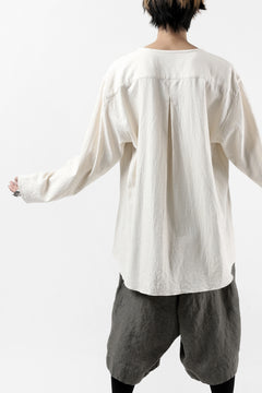 画像をギャラリービューアに読み込む, YUTA MATSUOKA round neck shirt / cotton silk nep viyella (white)