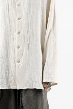 画像をギャラリービューアに読み込む, YUTA MATSUOKA round neck shirt / cotton silk nep viyella (white)
