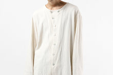 画像をギャラリービューアに読み込む, YUTA MATSUOKA round neck shirt / cotton silk nep viyella (white)