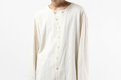 画像をギャラリービューアに読み込む, YUTA MATSUOKA round neck shirt / cotton silk nep viyella (white)