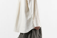 画像をギャラリービューアに読み込む, YUTA MATSUOKA round neck shirt / cotton silk nep viyella (white)
