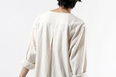 画像をギャラリービューアに読み込む, YUTA MATSUOKA round neck shirt / cotton silk nep viyella (white)