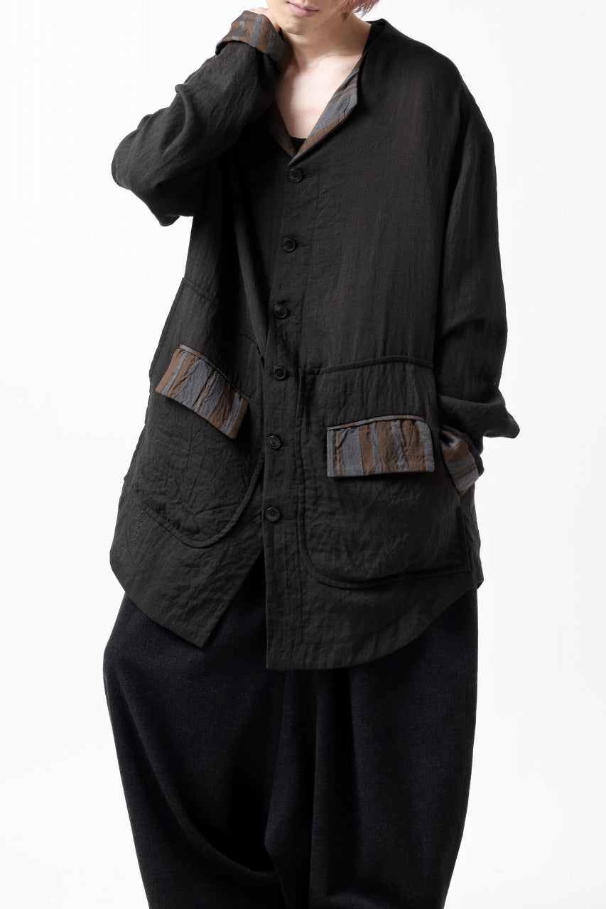 画像をギャラリービューアに読み込む, SOSNOVSKA CRAWLED OUT LINING BLAZER (BLACK)