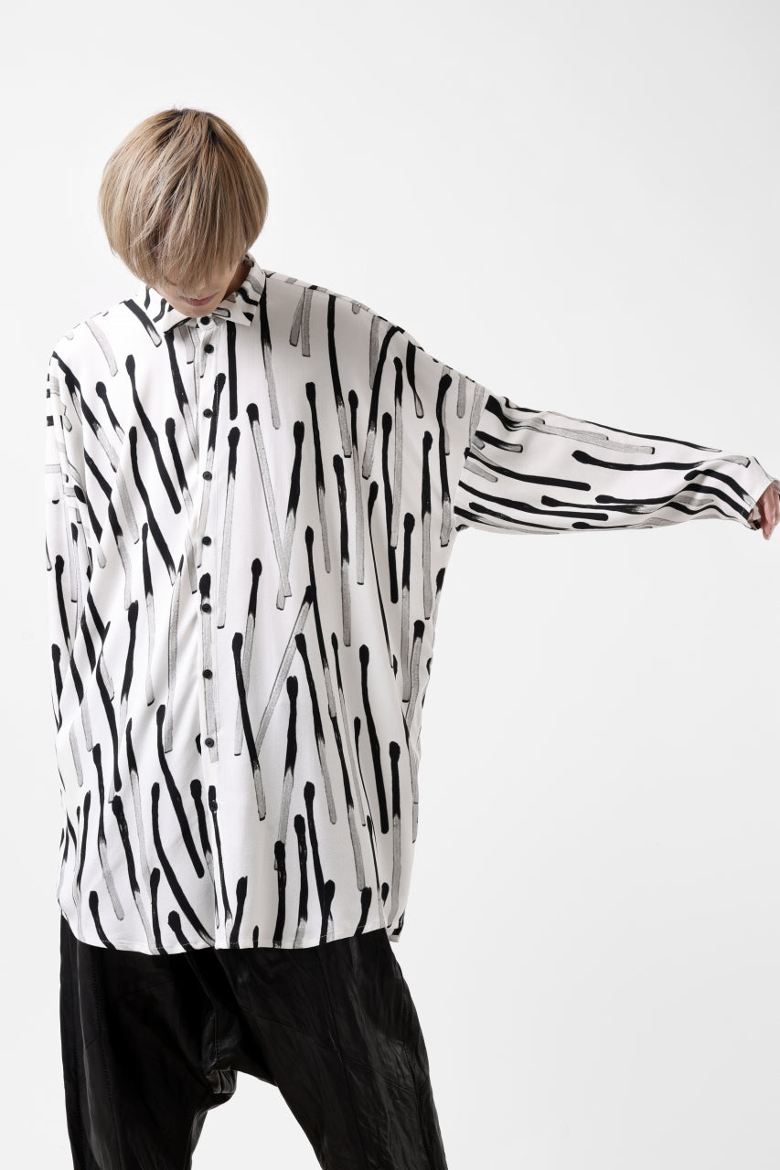 画像をギャラリービューアに読み込む, PAL OFFNER OVER SIZED SHIRT / VISCOSE (MATCHES PRINT)