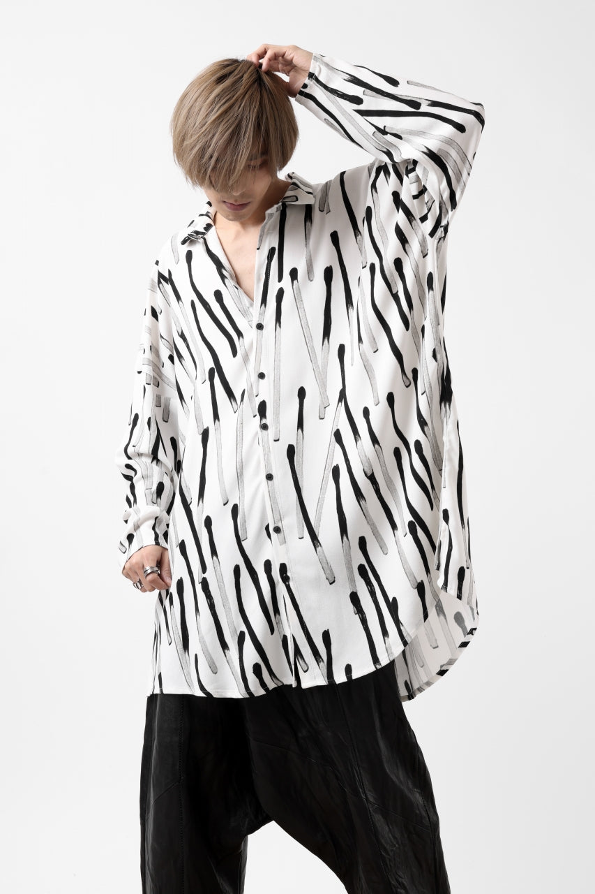 画像をギャラリービューアに読み込む, PAL OFFNER OVER SIZED SHIRT / VISCOSE (MATCHES PRINT)