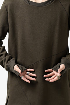 Load image into Gallery viewer, FIRST AID TO THE INJURED PRAGN SWEAT LONG TOPS / BRUSHED BACK TERRY (MOSS)