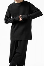 Load image into Gallery viewer, FIRST AID TO THE INJURED SJENSE LAYERED SLEEVE TOPS / WAFFEL + RIB JERSEY (BLACK)