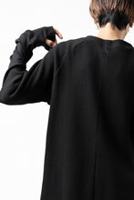 Load image into Gallery viewer, FIRST AID TO THE INJURED SJENSE LAYERED SLEEVE TOPS / WAFFEL + RIB JERSEY (BLACK)