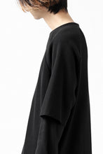 Load image into Gallery viewer, FIRST AID TO THE INJURED SJENSE LAYERED SLEEVE TOPS / WAFFEL + RIB JERSEY (BLACK)