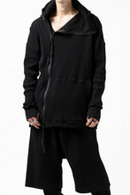 Load image into Gallery viewer, FIRST AID TO THE INJURED CURCULIO ZIP HOODIE / WAFFEL JERSEY (BLACK)