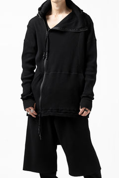 Load image into Gallery viewer, FIRST AID TO THE INJURED CURCULIO ZIP HOODIE / WAFFEL JERSEY (BLACK)
