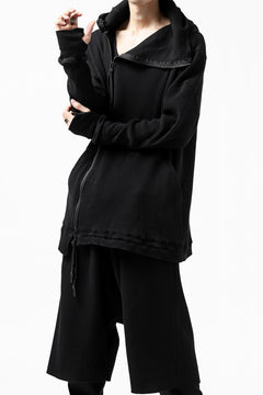 Load image into Gallery viewer, FIRST AID TO THE INJURED CURCULIO ZIP HOODIE / WAFFEL JERSEY (BLACK)