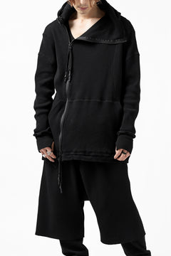 Load image into Gallery viewer, FIRST AID TO THE INJURED CURCULIO ZIP HOODIE / WAFFEL JERSEY (BLACK)