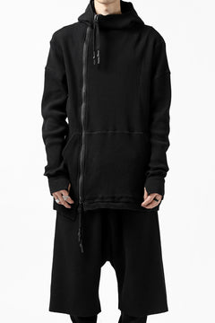 Load image into Gallery viewer, FIRST AID TO THE INJURED CURCULIO ZIP HOODIE / WAFFEL JERSEY (BLACK)