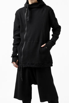 Load image into Gallery viewer, FIRST AID TO THE INJURED CURCULIO ZIP HOODIE / WAFFEL JERSEY (BLACK)