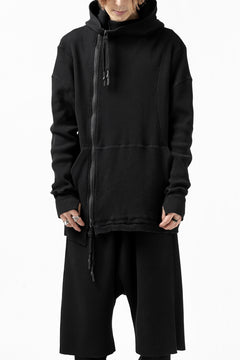 Load image into Gallery viewer, FIRST AID TO THE INJURED CURCULIO ZIP HOODIE / WAFFEL JERSEY (BLACK)
