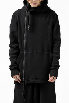 Load image into Gallery viewer, FIRST AID TO THE INJURED CURCULIO ZIP HOODIE / WAFFEL JERSEY (BLACK)