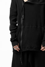 Load image into Gallery viewer, FIRST AID TO THE INJURED CURCULIO ZIP HOODIE / WAFFEL JERSEY (BLACK)