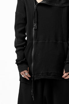 Load image into Gallery viewer, FIRST AID TO THE INJURED CURCULIO ZIP HOODIE / WAFFEL JERSEY (BLACK)