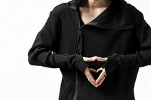 Load image into Gallery viewer, FIRST AID TO THE INJURED CURCULIO ZIP HOODIE / WAFFEL JERSEY (BLACK)