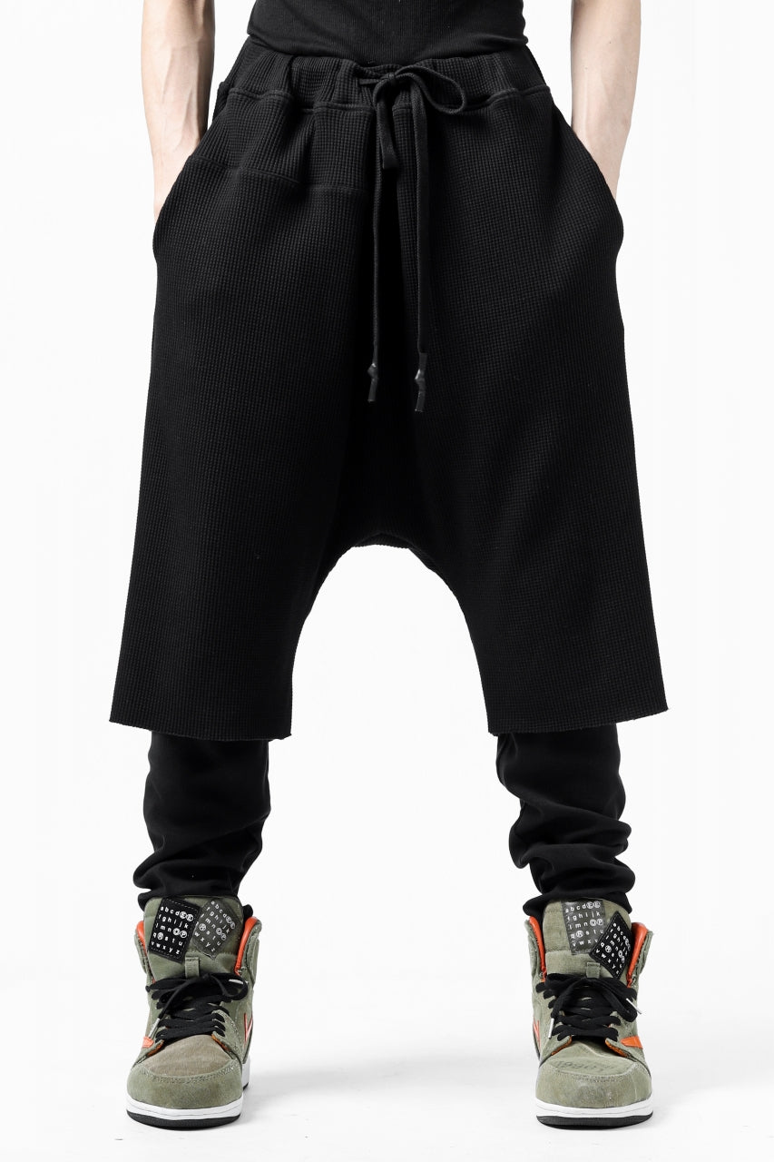 Load image into Gallery viewer, FIRST AID TO THE INJURED WURICH LAYERED PANT / WAFFEL + RIB JERSEY (BLACK)