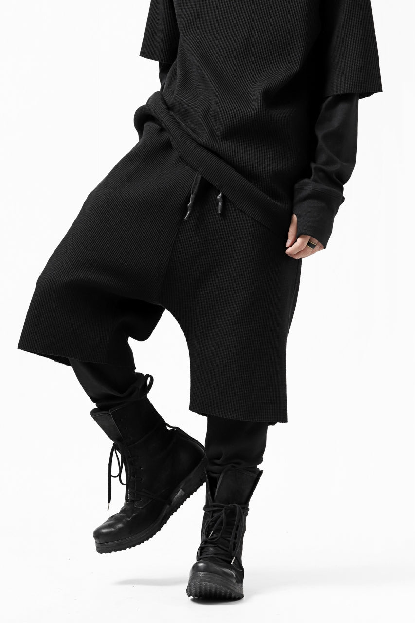 Load image into Gallery viewer, FIRST AID TO THE INJURED WURICH LAYERED PANT / WAFFEL + RIB JERSEY (BLACK)